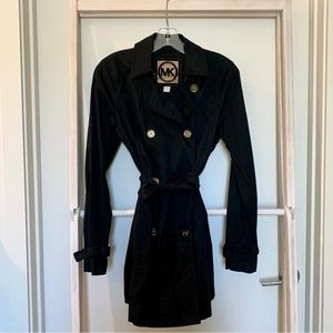 Michael Michael Kors Black Double Breasted Trench Coat